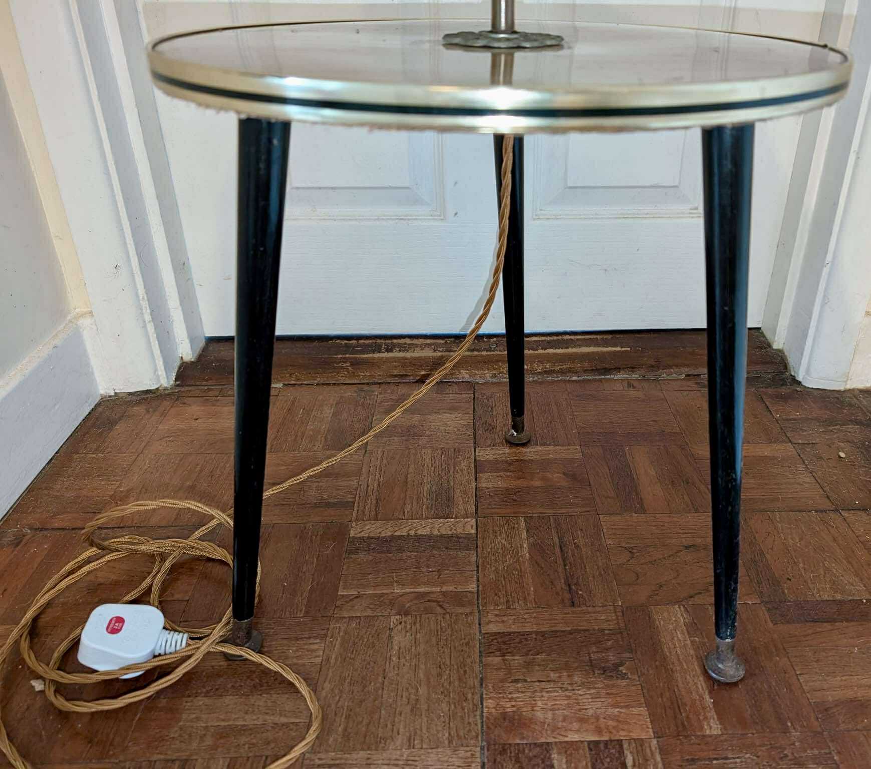Retro Midcentury Lamp With Table